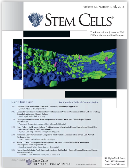 Stem Cells July 2015 cover