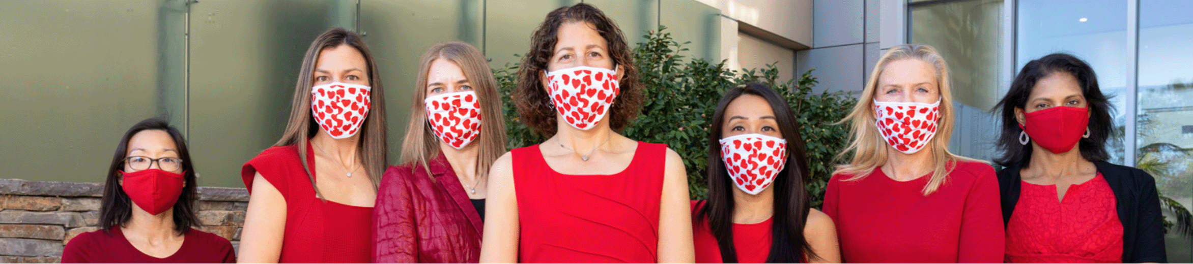 Women Cardiologists at UC San Diego wear red